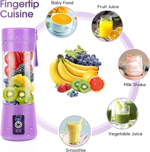 Portable Electric USB Rechargeable Juice Blender Bottle | Mini Smoothie & Shake Maker