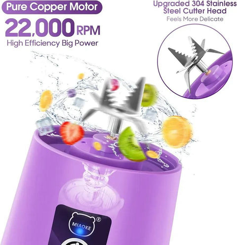 Portable Electric USB Rechargeable Juice Blender Bottle | Mini Smoothie & Shake Maker